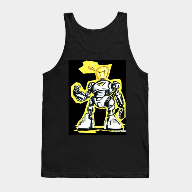 little bulb robot man Tank Top by jorge_lebeau